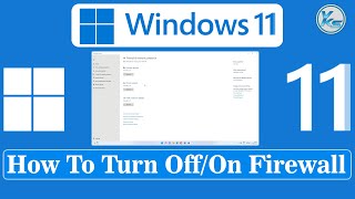 ✅ How To Turn OnOff Firewall in Windows 11  Disable Firewall  Enable Firewall [upl. by Oynotna642]