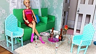 Como fazer CADEIRA DE CANUDOS e MESA de CENTRO para BARBIE [upl. by Dennet152]