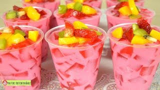 Gelatinas individuales de Leche Condensada y Fresas p Negocio o venta con costos ROSVI HERNANDEZ [upl. by Alul91]