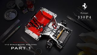 01 Ferrari 330P4  Model Factory Hiro  112  Scale Model Building  ASMR [upl. by Tiras]