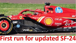 Ferrari tests SF24 aerodynamic package at Fiorano lets review the key F1 innovations for Imola GP [upl. by Englebert]