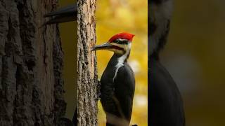 birds nature birdnest birdbui pileatedwoodpecker greatspottedwoodpecker woodpecker birdwatch [upl. by Ronal788]