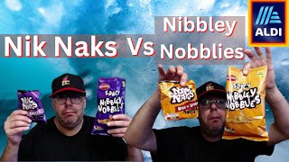 ALDI  NIBBLEY NOBBLIES  NIK NAKS  FOOD REVIEW [upl. by Sldney679]