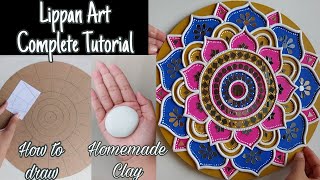 Lippan Art Complete Tutorial  Step By Step Lippan Art Tutorial For Beginners [upl. by Saucy331]