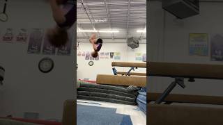 We’re just gonna ignore all the stupid faces I make in this video lol 👀gymnastics beam backtuck [upl. by Atikihc417]