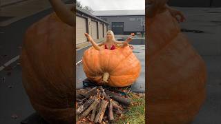 We Made A Giant Pumpkin Hot Tub ashleemontague [upl. by Irrep]