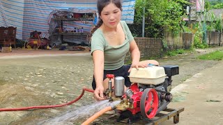 Mechanic girl mComplete restoration gasoline engine water sprayer [upl. by Adnirem615]