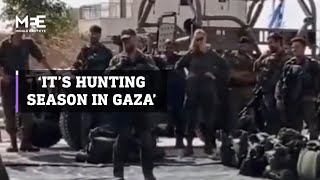 Soldier with Southern US accent calls to burn Gaza to the ground [upl. by Olumor]