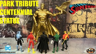 McFarlane DC Multiverse Superman Centennial Park Tribute Statue Gold SDCC Action Figure Review [upl. by Currie]