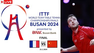 LIVE  FRANCE vs CHINA  ITTF World Team Table Tennis Championships Finals Busan 2024 [upl. by Lramaj]