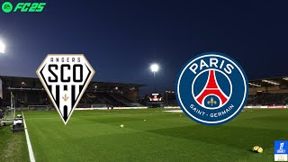 FC 25 l ANGERS SCO  PARIS SAINTGERMAIN l Hetrick Dembele  Résumé  SCO  PSG  20242025 [upl. by Broddy]