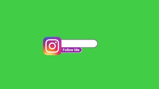 Instagram Follow Me Lower third Animation Effects HD green screen [upl. by Marb]