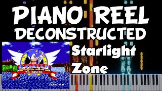 Sonic 1  Starlight Zone  Piano Reel Deconstruction [upl. by Ronnholm852]