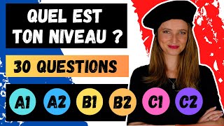 🇫🇷QUIZ STRUCTURES DE LA LANGUE  TCF  QUEL EST TON NIVEAU DE FRANCAIS  A1A2 B1B2C1C2 🤓✅ tcf [upl. by Irianat859]