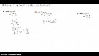 AlgebraMultiplikasjon og divisjon av brøker med bokstaver [upl. by Bari]