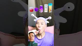 Purple food eating challenge mukbang food mukbang shorts [upl. by Adnomal65]