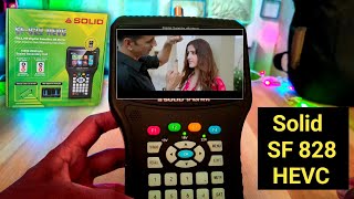 SOLID SF828 HEVC Full HD Digital Satellite dB Meter unboxing and review फाइंडर में देखो टीवी [upl. by Nerak]