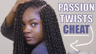 HOW TO Crochet Premade Passion Twist Onto Cornrows [upl. by Acinelav173]