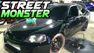 NASTY K20 Turbo Civic Battles the STREETS [upl. by Nitsrik]