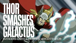 Thor smashes Galactus  Avengers Earth´s Mightiest Heroes [upl. by Hilar230]