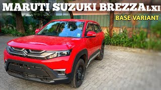 MARUTI SUZUKI BREZZA LXI BASE VARIANT DETAILED MALAYALAM REVIEW [upl. by Llecram]