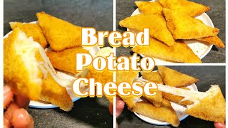 Fried potato bread with mozzarella cheese  no oven  cheese potato bread [upl. by Anabal]