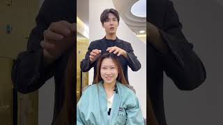 笑着走出理发店 ！一次甜美的改变子宇成都hairstyle haircut [upl. by Etnomaj]