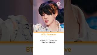 BTS  Fake Love Lyrics bts fakelove loveyourself kpopviralviralshortsBTSarmyforever7773 [upl. by Ateekahs689]