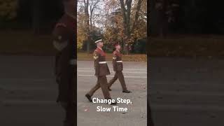 Change Step in Slow Time army marching armyparade militaryceremony cadet airforce drill [upl. by Ayle421]