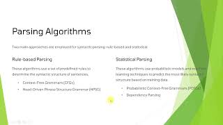 SYNTACTIC PARSING [upl. by Aratak]