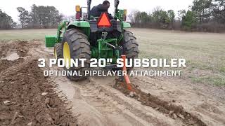 3 Point 20in Subsoiler with Optional Pipelayer Attachment  Titan Attachments [upl. by Haroldson]