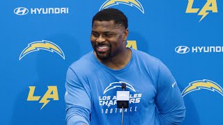 Khalil Mack On 11th Season amp Jim Harbaugh  LA Chargers [upl. by Ahdar]