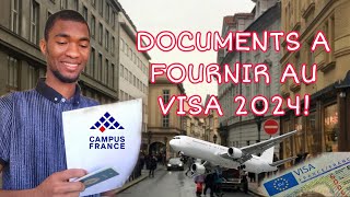 Campus France 🇫🇷 Liste des documents a fournir au visa en 2024 [upl. by Annatnas]