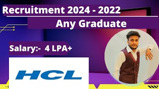 HCL Mass Hiring For 2024 2023 2022 Batch  HCL Recruitment 2024  Off Campus Drive for 2025 Batch [upl. by Nozicka408]