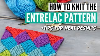 The entrelac knitting pattern for beginners  tips amp tricks for super neat results [upl. by Jabon]