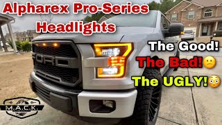 Alpharex Pro Series Headlights 1 Year Review…The Good The Bad The UGLY meandcarkeys [upl. by Margaretta]