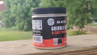 Blackstone 4114 Griddle Seasoning and Cast Iron Conditioner Review [upl. by Siuqaj]