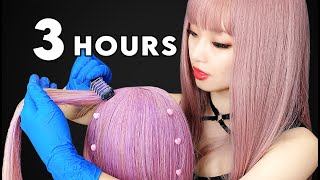 ASMR Sleep Session  3 Hours of Hair Treatments [upl. by Gibb]