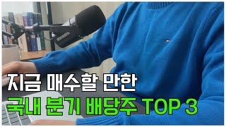 지금 매수할만한 국내 분기 배당주 TOP 3  배당투자 종목 선정 방법 [upl. by Ygief920]