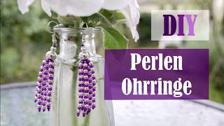 Perlen Ohrringe selber machen  DIY Schmuck Tutorial I leicht und schnell für Anfänger [upl. by Annahsed]