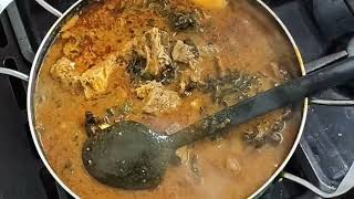 dinner time delicious Nigerian cocoyam soup [upl. by Nauqan]