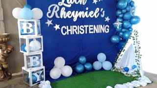 Christening Decoration Ideas  Baby Boy Christening Decoration [upl. by Anigar978]