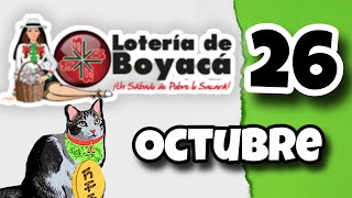 Resultado LOTERIA DE BOYACA Sabado 26 de Octubre de 2024 [upl. by Kartis640]