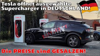 TESLA öffnet ausgewählte SUPERCHARGER in DEUTSCHLAND für Fremdmarken  Die PREISE sind GESALZEN 😯 [upl. by Gwendolin]