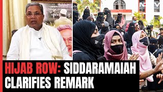 Day After Reversing Hijab Ban In Karnataka Siddaramaiah Dials Down Comment [upl. by Tallula]