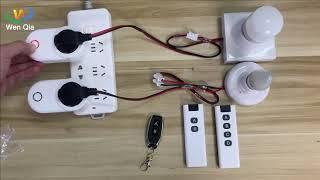 RF Remote Control Socket Wireless outlet Switch [upl. by Drofiar]