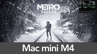 Mac mini M4 16GB RAM Metro Exodus  Performance [upl. by Marcus]