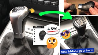 BMW Schaltknauf wechseln gegen M Look für 5€ von Aliexpress  DIY  Tutorial [upl. by Rehpetsirhc]