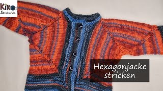 Kikos Strickschule  Anleitung  Hexagon Stricken [upl. by Webber]