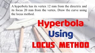 HYPERBOLA with no eccentricity in  Technical drawing  Engineering drawing [upl. by Aimak]